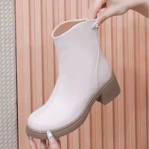 빈티지 플랫워커 라운드 통굽 앵클부츠 수제화 여성패션 워커 미들부츠 추동 털가죽 DL4