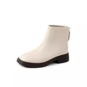 플랫워커 슬림 여성패션 패션워커 가죽 미들탑 리얼 앵클부츠 빅사이즈 추동 기모 부츠 DL4