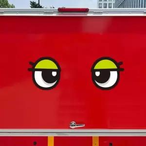 졸음운전방지 왕눈이11 자동차스티커 210x210mm 고휘도