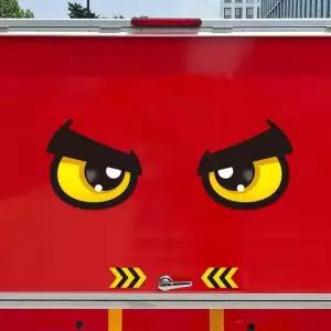 차량스티커 280x266mm 앵그리왕눈8 대형 고휘도반사 고휘도