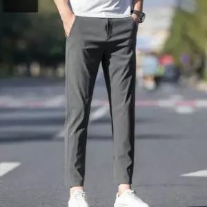 훌리오 팬츠 면 여름 캐주얼 남자면바지 아이스 비즈니스팬츠 정장 일자 슬랙스 긴 UNO5