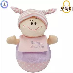 624Ch74 핑크 오뚝이 15520인형 어린이장난감 오뚜기 소리나는