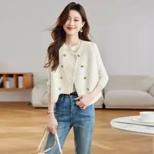 볼사스 여성용 가을 캐주얼 쿨링 코트 조끼 숏 더블 ADOR3