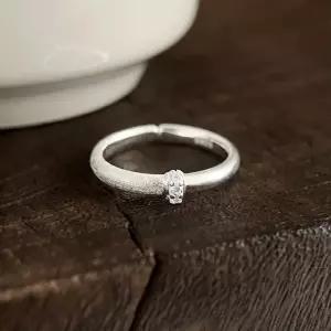 [디작소]여성 실버 925 무광 유광 스크럽 오픈 링 반지 (36462539)