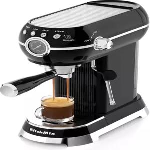 밀크 프로더 20 바 스테인리스 스틸 에스프레소 메이커와 스팀 완드 탈착식 물탱크가 있는 커피