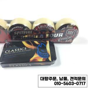 Spitfire 스케이트보드 휠 레드 컬러 52x32 사이즈 101A 경도 고탄성 전문 폴리우레탄 베어링 부품