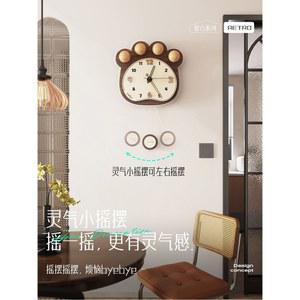 빈티지 빈티지벽시계 음소거 블랙플라워 디자인 카페 거실 감성 모던 레트로 유니크 소형