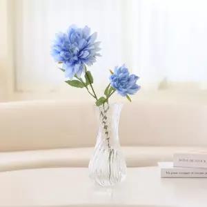 인테리어 화병 꽃꽂이 생화 조화 오브제 꽃병 실린더 블루 다알리아 화병세트