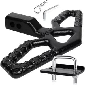 2인치 리시버 유니버설 미끄럼 방지 범퍼 가드 스트롱 스틸 최대 하중 10000파운드 트레일러 견인 트럭