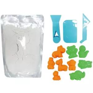 사파리 모래놀이 샌드클레이 1kg 모양툴 찍기 촉감 오감 영유아