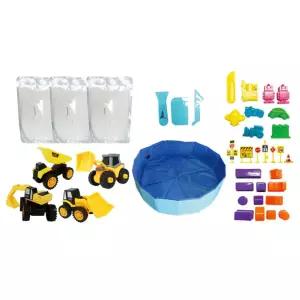 모래놀이 3kg 공사장세트 자동차 놀이매트 샌드클레이 오감놀이 영유아