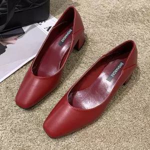 여성 미들힐 펌퍼스 구두 데일리 슈즈 블로퍼 신발 Qqx6+7HVC