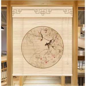 일식집 커튼 입구 대나무 인테리어 문발 파티션 고전 커튼