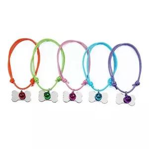 문펫 러블리 오색매듭 방울 인식표 목걸이 강아지머리끈 강아지스카프 애견핀