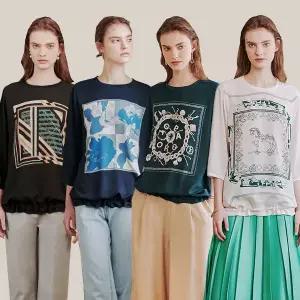 마르조1종컷트지프린트 티블라우스2334831