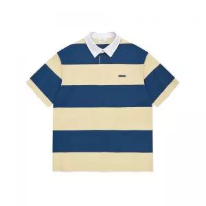 커버낫 COVERNAT 스트라이프 럭비 카라 티셔츠 옐로우 CO2602ST17YE