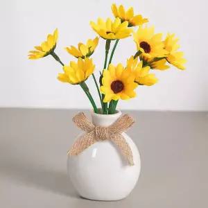 아트박스/플라워트리 해바라기 조화 화병 리틀 set 15cm 인테리어 꽃 장식