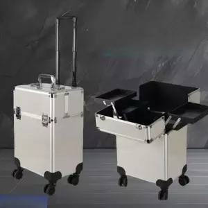 전문가용 메이크업박스 하드케이스 출장용 미용박스 이동식 네일아트 대형 수납 상자 캐리어