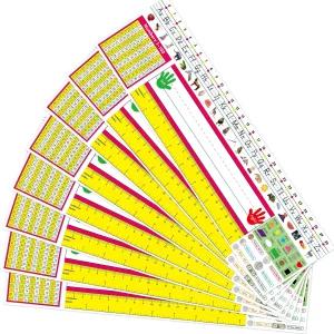 팬시 랜드 데스크 참조 명판 전통 원고 자기 접착식 초등학생 책상 접시 팩 36개