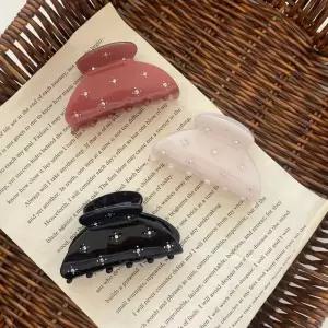 반달 호마이카 고급 큐빅 포인트 소품샵 헤어집게 헤어 집게 긴머리 단발 집게핀 집게삔