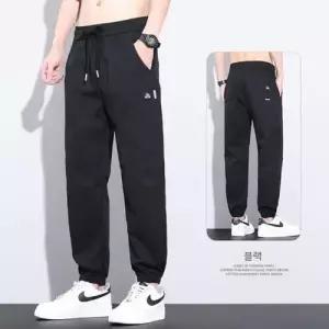 팬츠 남사친 여름 캐주얼 얇은 순면 허리 조임 배기 쿨링 트레이닝 춘추 패피3