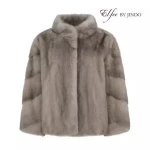 진도진도 Elfee 쉐브론 소매 밍크 휘메일 자켓(K7W3EJ34 ) 243313