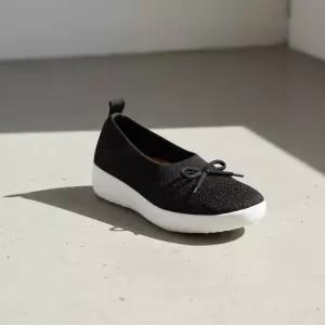 핏플랍 정가 129,000원 운동화 우버니트 발레리나 위드 보우 여성 슬립온 블랙 J31-960 1315168