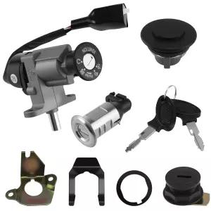 GY6 점화 스위치 잠금 키 연료 탱크 캡 세트 4 핀 와이어 B09 B08 49cc 50cc 125cc 150cc 중국 스쿠터 모프