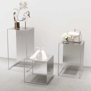 스텐 전시다이 다이 스툴 테이블 스테인리스 사이드테이블 소품 전시장 xx