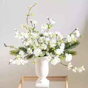 아트박스/플라워트리 진달래 조화 센터피스 몬타나 화분 화병 50x60cm 장식