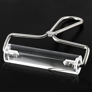 아크릴 롤러, 미끄럼 방지 테이프 제작 도구, 점토 롤링 핀 및 스탬핑 도구(4인치, 투명)에 이상적입니다