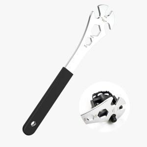 밴코트 프로페셔널 자전거 페달 렌치, Cr-V 스틸 + Ni-Cr 도금 초경질 제거 도구, 로드 마운틴 자전거용 고무 그립이 있는 13인치/33cm 엑스트라 롱 핸들 렌치