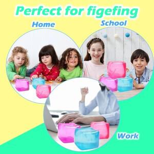 몽테조이 고밀도 젤 아이스 큐브 사각 감압 환기 장난감 느린 리바운드 반죽 음악