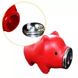 빨간 돼지저금통 대 1P 저금 동전 지폐 보관 저금통