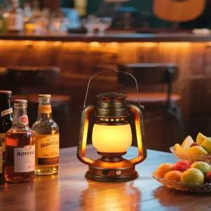 충전식 캠핑 랜턴 레트로 무드등 휴대용 테이블 조명 야외 감성 인테리어 소품 램프