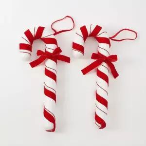 [마이모노샵][마이모노샵] 트리 장식 소품 레드 지팡이 롤리팝 막대사탕 2p (43373728)