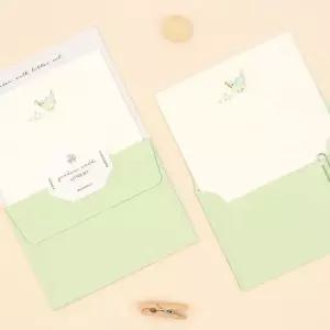 편안한 애니멀 감성 편지지 봉투 세트 4P 코지 편선지