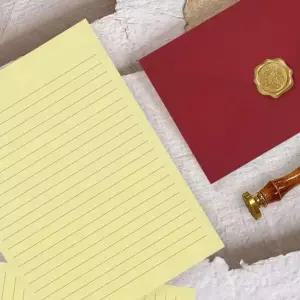 고급 실링 왁스 스티커 편지지 세트 2P 위문편지 카드