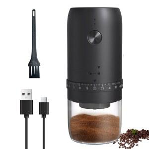40개의 조절 가능한 설정이 있는 휴대용 전기 버 커피 그라인더, 여러 가지 분쇄 설정이 가능한 소형 전기 충전식 미니 커피 그라인더