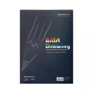 세르지오 스케치북4절 (200g m 385x535mm 15매)