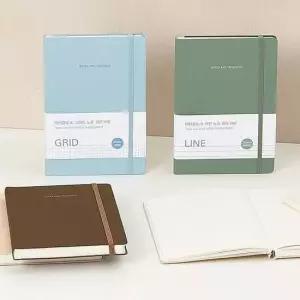 유선 양장 하드커버 밴드 라인 노트 1P 필기 연습장