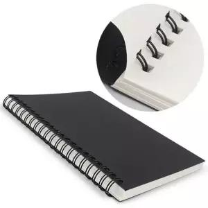 무지 미니 스프링 노트 50매 블랙 수첩 메모 스케치