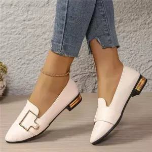 빅사이즈 단 화 로퍼 슬립온 낮은 봄가을 여자플랫슈즈 굽 스틸레토 ible3