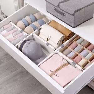 길이조절 서랍 칸막이 정리함 옷장 책상 틈새 수납 파티션 보관 트레이