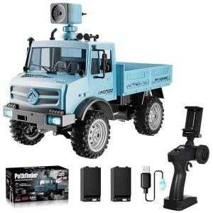 하이루콘 1:16 스케일 리모컨 트럭, 듀얼 클라이밍 20km 풀 리어 시속 카 크롤러, 록 RC 모드 카, 위한 720P 고속 청소년을 드라이브 카메라 장착 2.4GHz