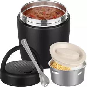 뜨거운 음식을 위한 미소네아 써모 32OZ 진공 단열 식품 병 스테인리스 스틸 수프 와이드 입 누수 방지