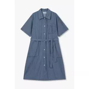 갤러리아 [26가을]핀스트라이프 데님 벨티드 원피스(9176341987)