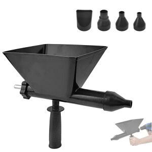 전기 모르타르 그라우팅 건 펌프, 코킹 도구, 휴대용 시멘트 기계, 효율적인 타일링 및 석조 작업을 위한 4개의 노즐이 있는 재사용 가능한 무선 건(블랙)