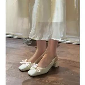 치마 피로연 미들힐 샌들 통굽 화동 여자신발 웨지힐 리본 부드러운 웨딩 원템5