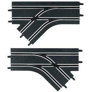 카레라 61618 오른쪽 및 왼쪽 슬롯 세트용 추가 디지털 차선 GO 변경 143 카 트랙 섹션, 기계식 부품 레이싱